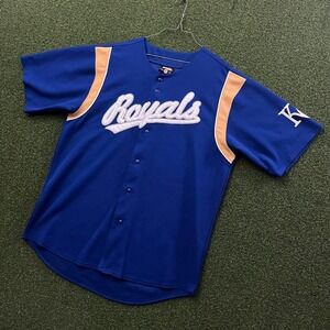 MLB Stitches Kansas City Royals Baseball Button‎ Down Jersey